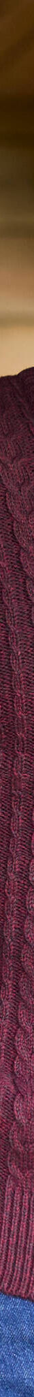 Pull col rond maille irlandaise (bordeaux chiné) Pull col rond maille irlandaise (bordeaux chiné)
